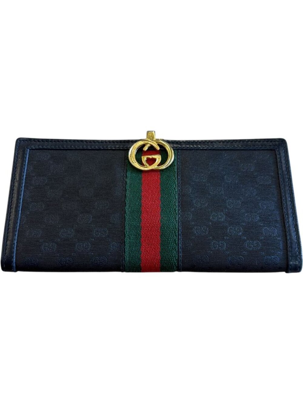 715148CR C1 Gucci Wallet Long Black PVC